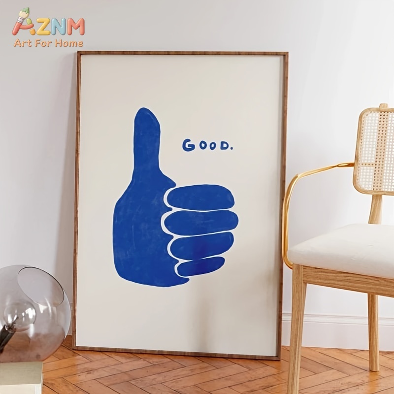 Home Improvement Furniture - AZNM 미니멀리스트 블루 엄지척 좋은 문구