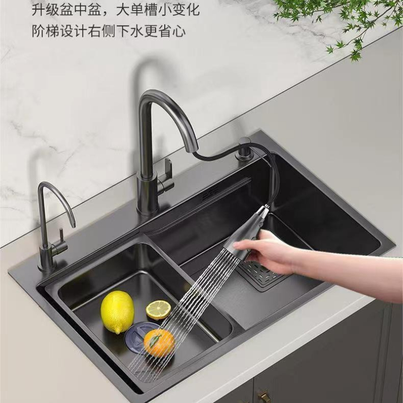 두꺼운 주방 싱크대 스테인레스 스틸 나노 수제 주방 싱 - Home Improvement Kitchen Set 리뷰 및 가격