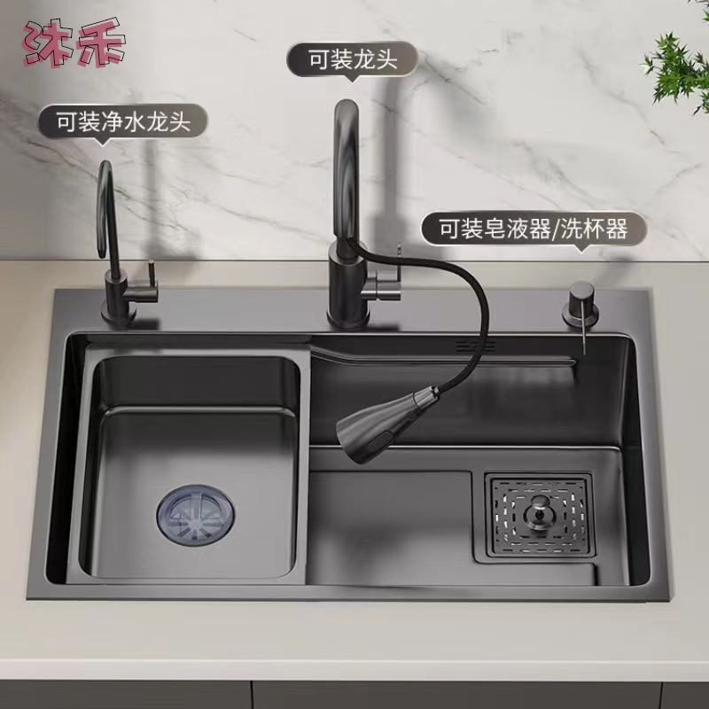 두꺼운 주방 싱크대 스테인레스 스틸 나노 수제 주방 싱 - Home Improvement Kitchen Set 리뷰 및 가격
