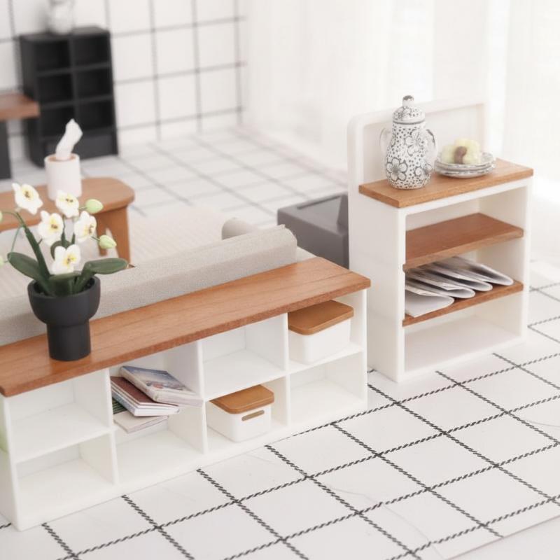 미니어처 사이드보드/TV 캐비닛 1/12 인형집 수납  - Home Improvement Furniture 리뷰 및 가격
