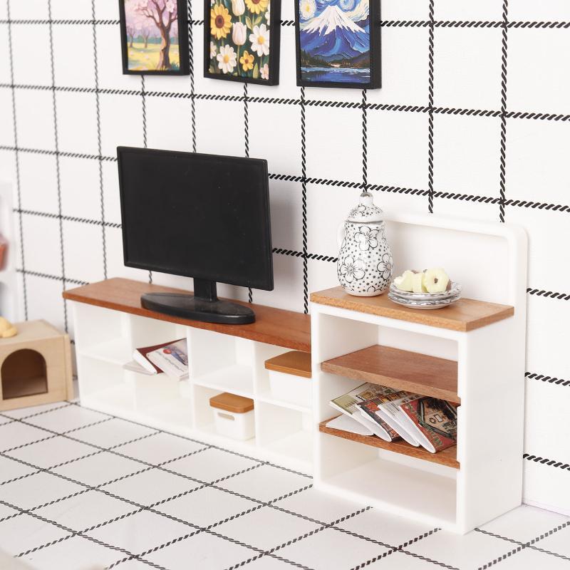 미니어처 사이드보드/TV 캐비닛 1/12 인형집 수납  - Home Improvement Furniture 리뷰 및 가격